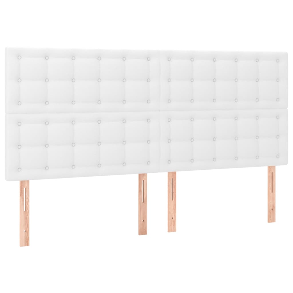 Cadre de lit sans matelas blanc 200x200 cm similicuir - XIOS