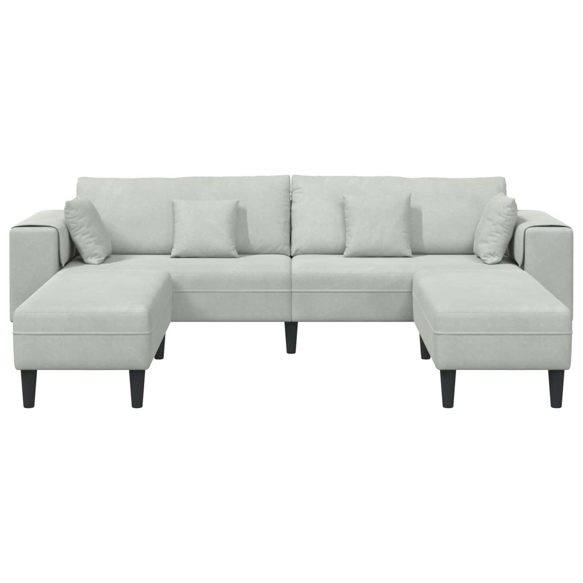 Canapé 3 pc Gris clair Velours - XIOS