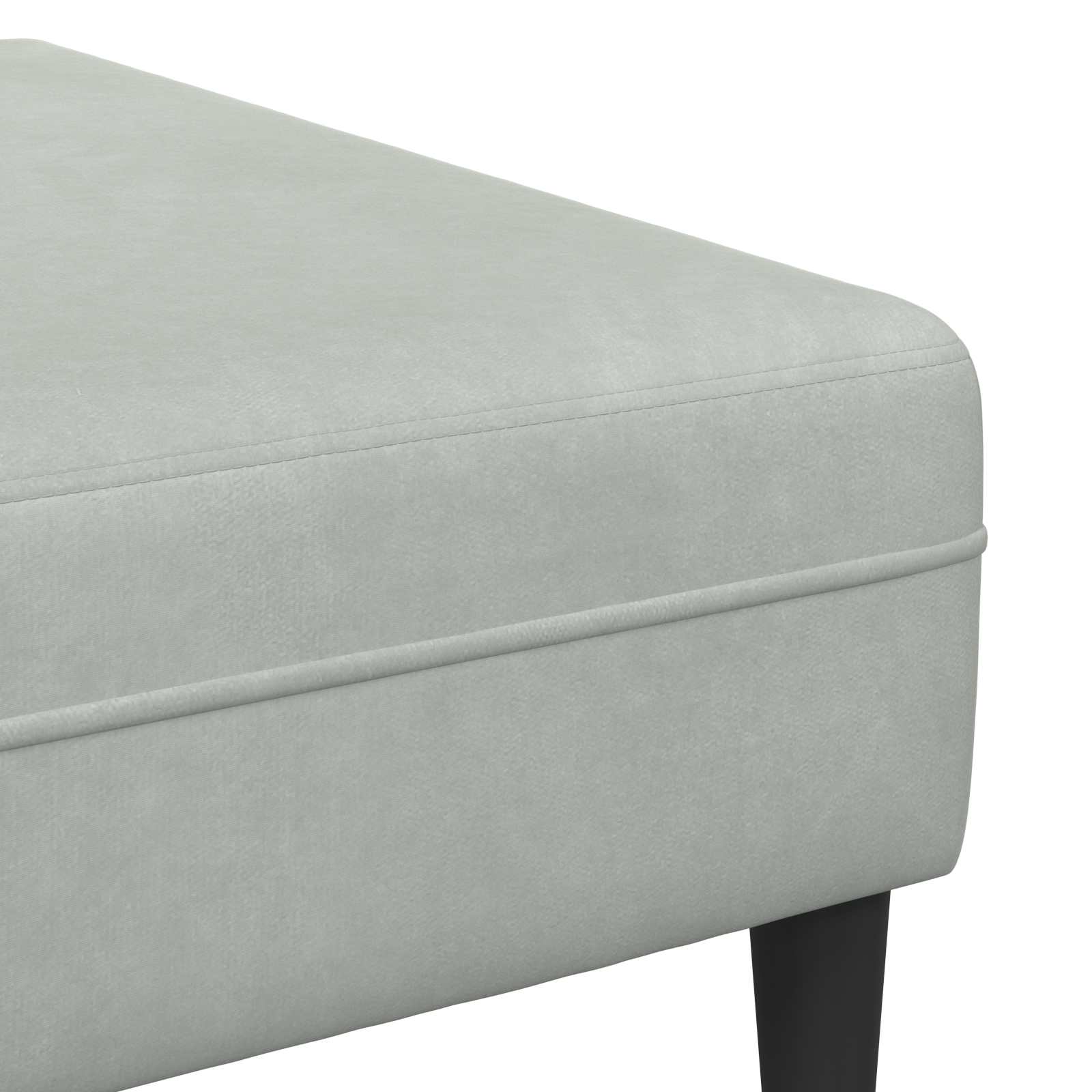 Canapé 3 pc Gris clair Velours - XIOS