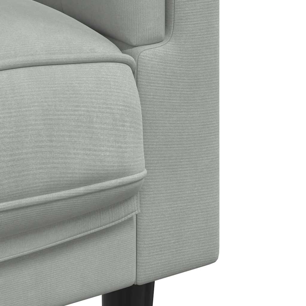 Canapé avec coussins 2 places gris clair velours - XIOS
