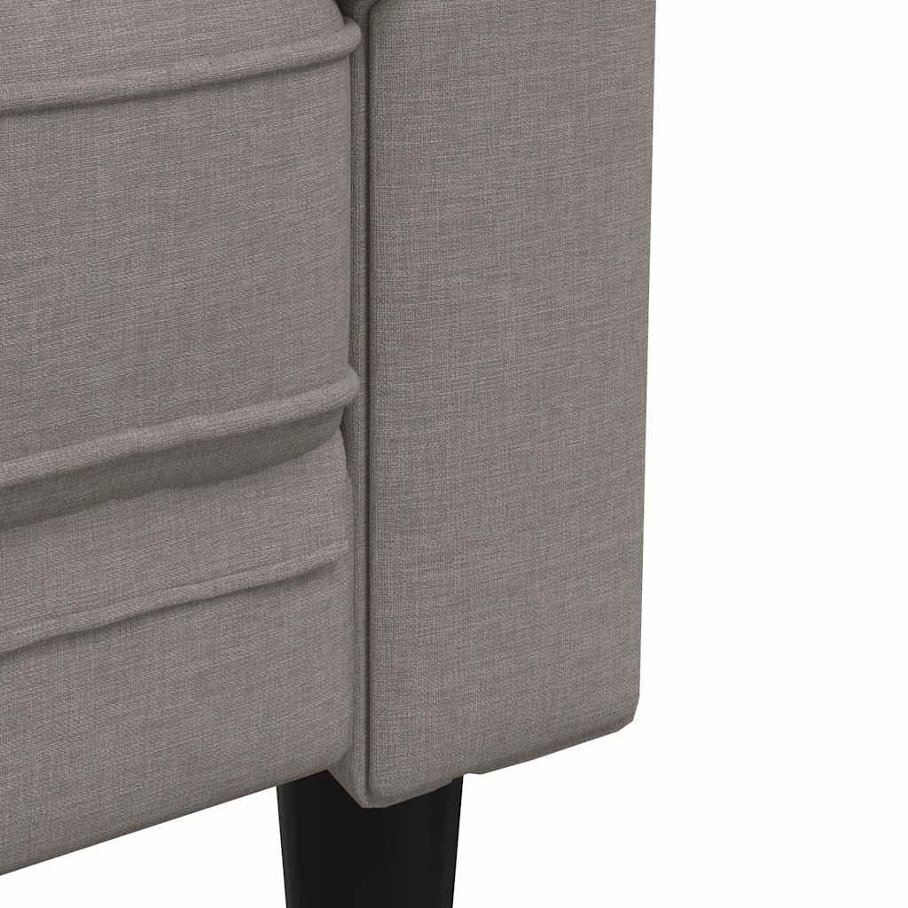 Canapé Chesterfield 2 places taupe tissu - XIOS