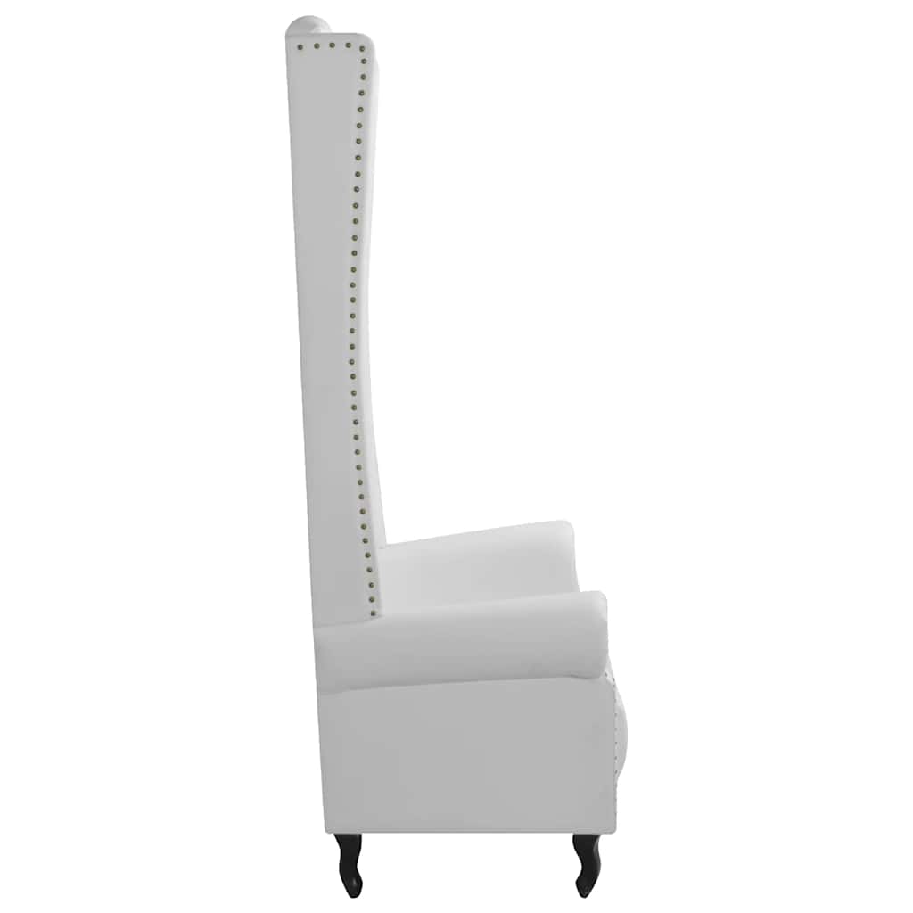 Chaise à dossier haut blanc similicuir - XIOS