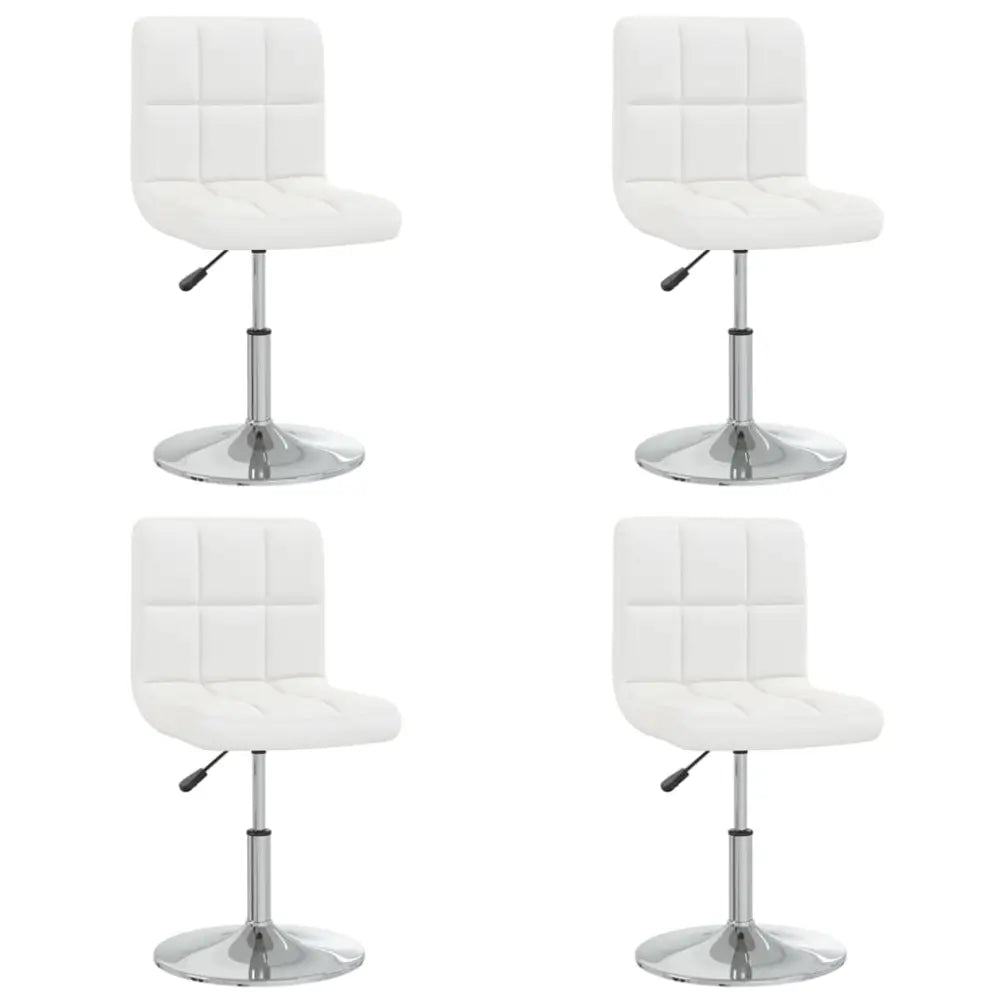 Chaises à manger lot de 4 blanc similicuir - XIOS