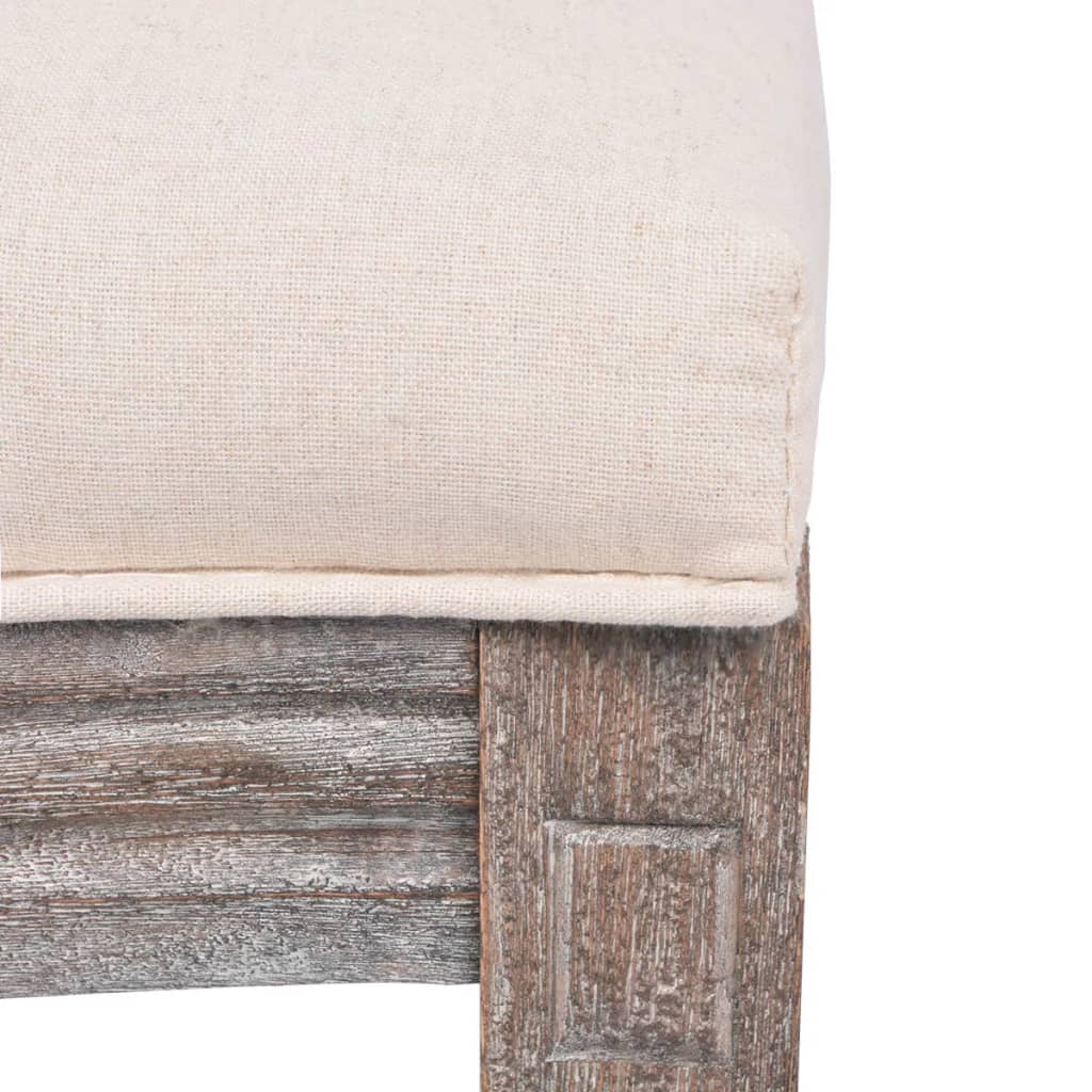 Chaises à manger lot de 4 crème tissu - XIOS