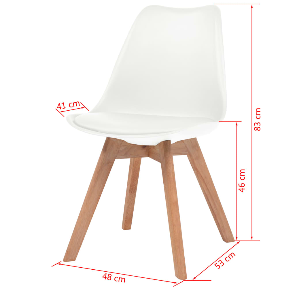 Chaises à manger lot de 6 Blanc Plastique - XIOS