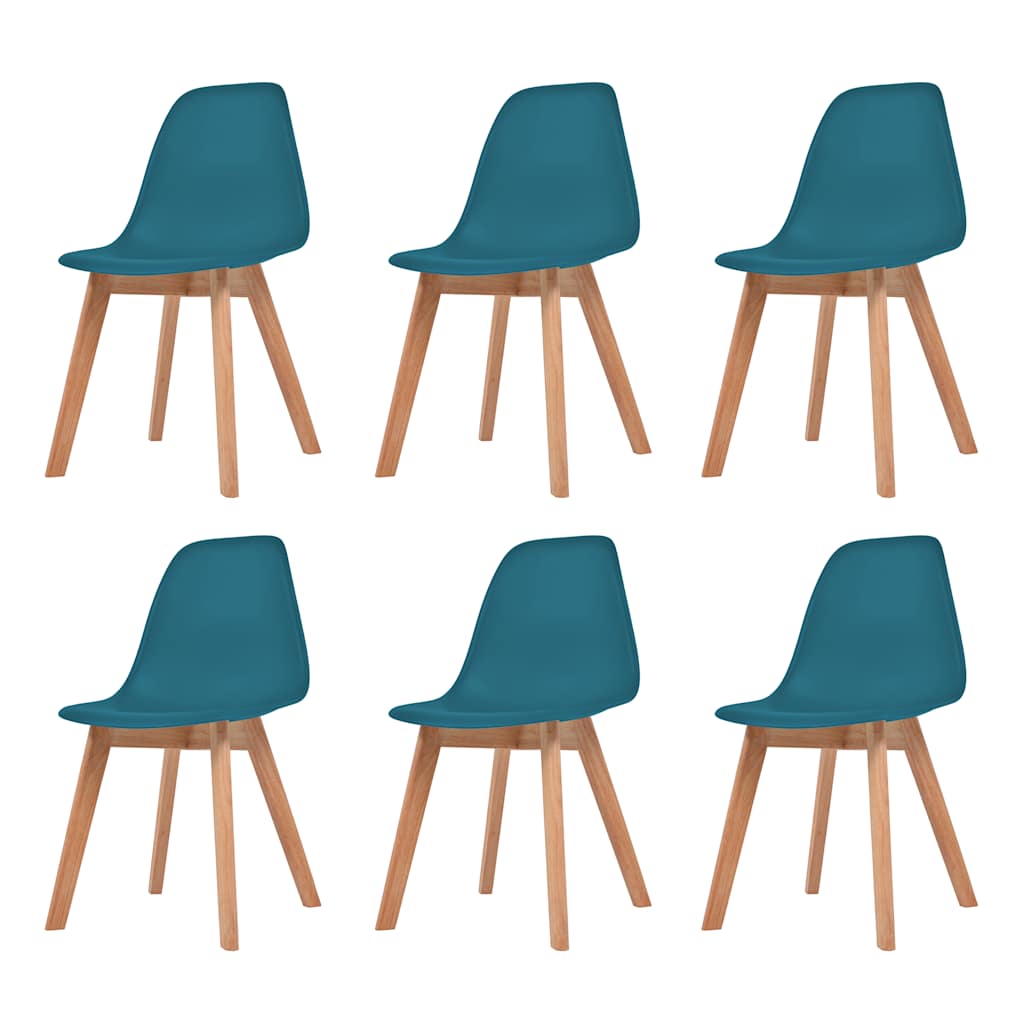 Chaises à manger lot de 6 Turquoise Plastique - XIOS