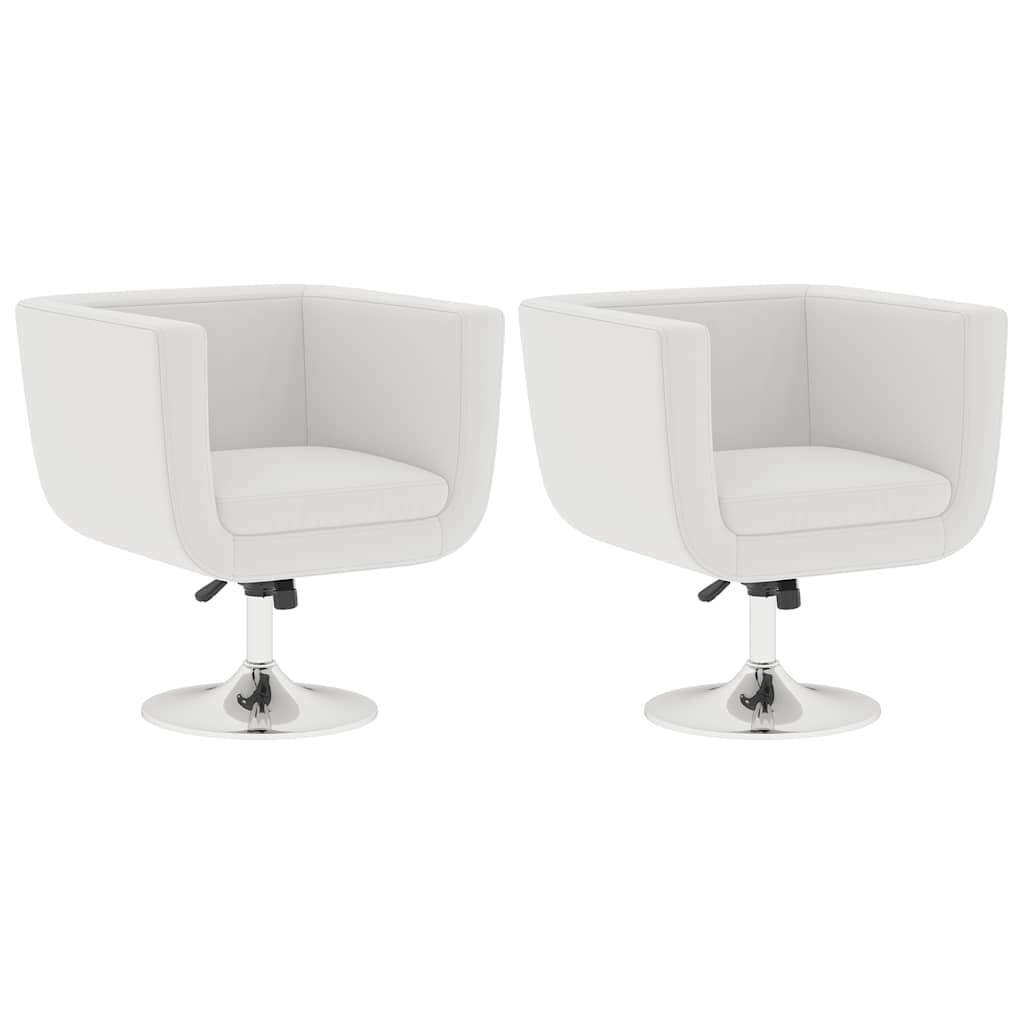 Chaises de bar lot de 2 blanc similicuir - XIOS