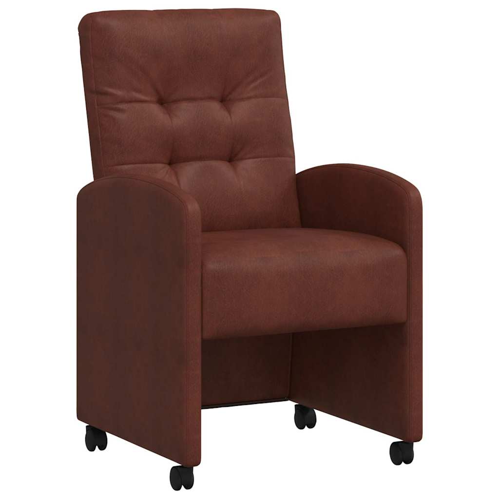 Chaises de Salle à Manger avec Roues 2 pc Simili cuir - XIOS