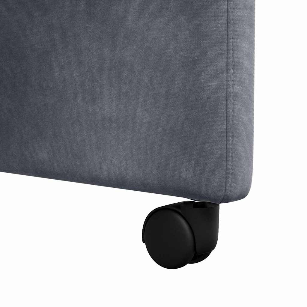 Chaises de Salle à Manger avec Roues 2 pc Velours Gris foncé - XIOS
