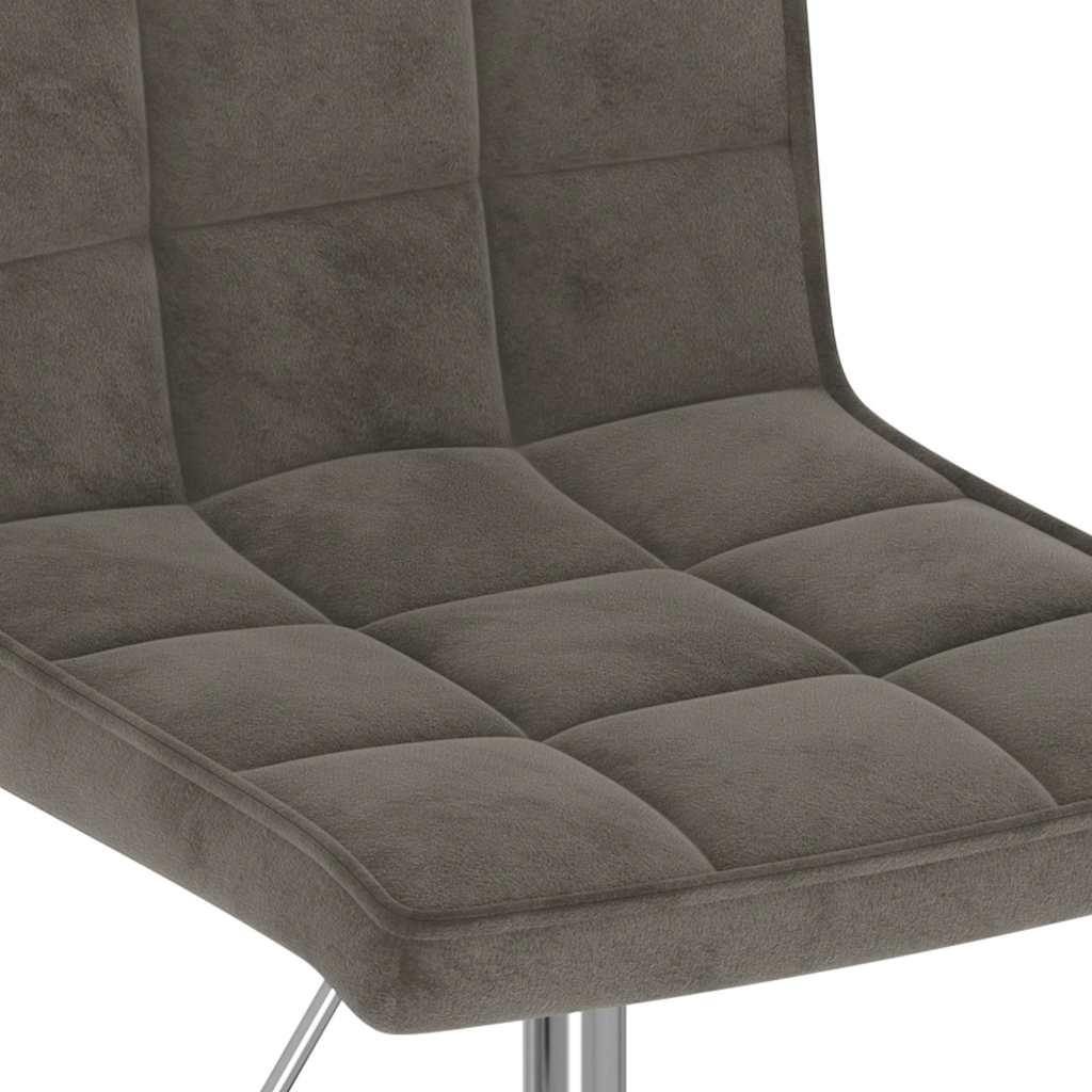 Chaises pivotantes à manger lot de 4 gris foncé velours - XIOS