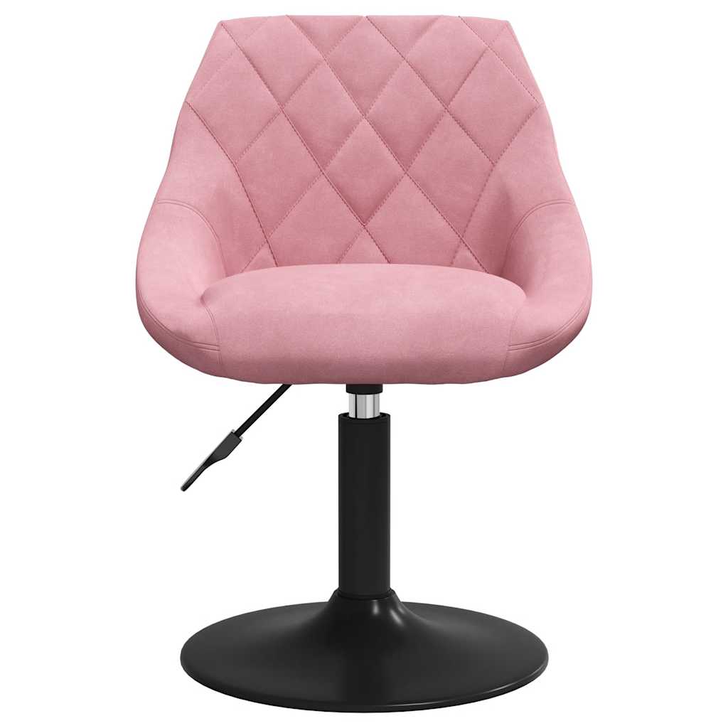 Chaises pivotantes à manger lot de 4 rose velours - XIOS