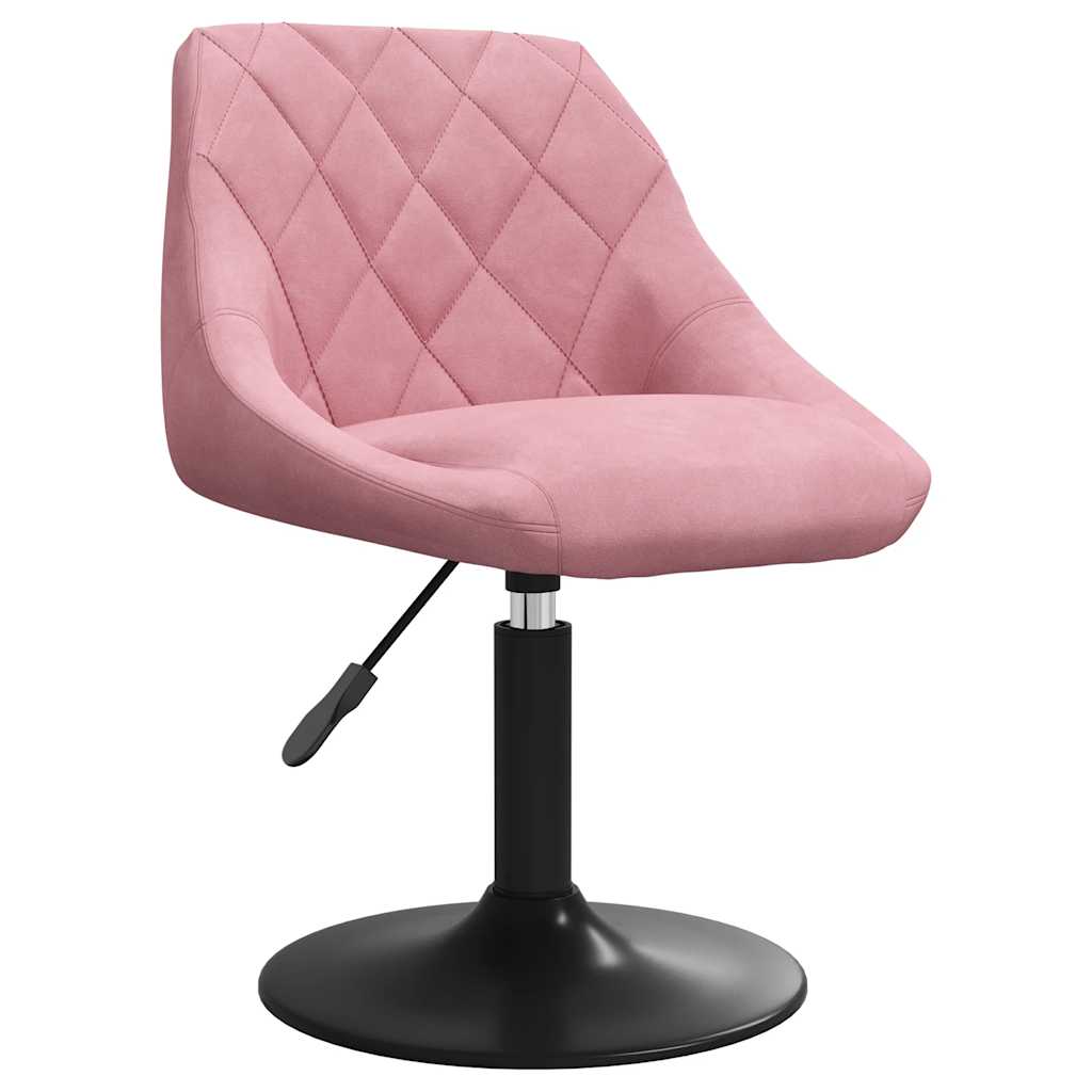 Chaises pivotantes à manger lot de 4 rose velours - XIOS