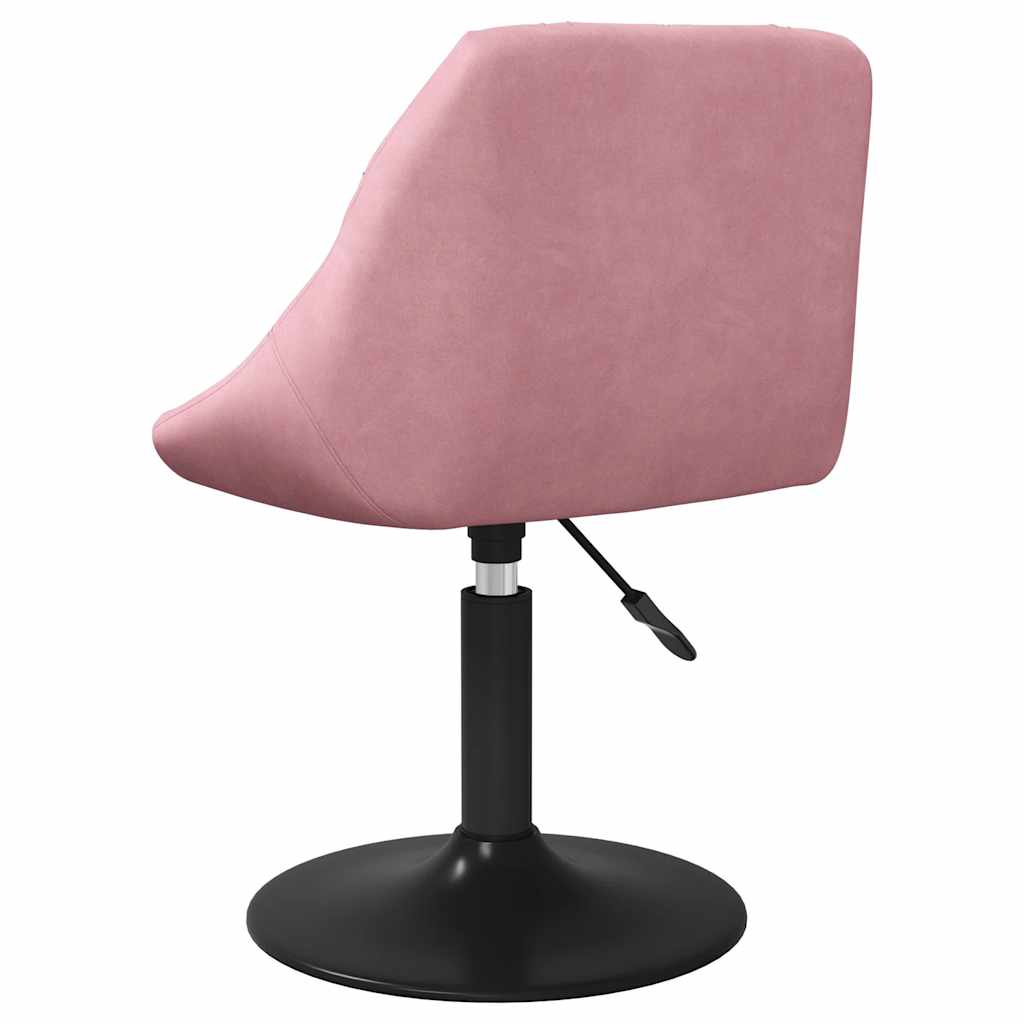 Chaises pivotantes à manger lot de 4 rose velours - XIOS