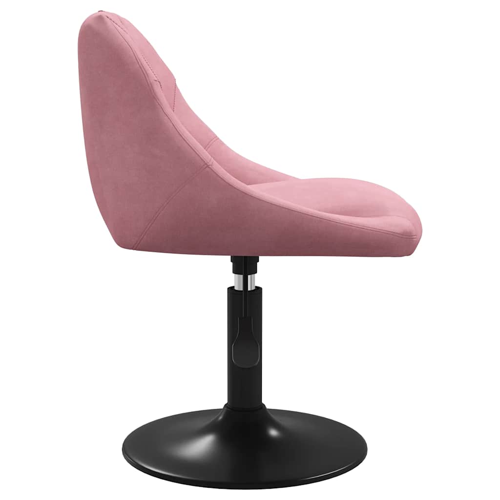Chaises pivotantes à manger lot de 4 rose velours - XIOS