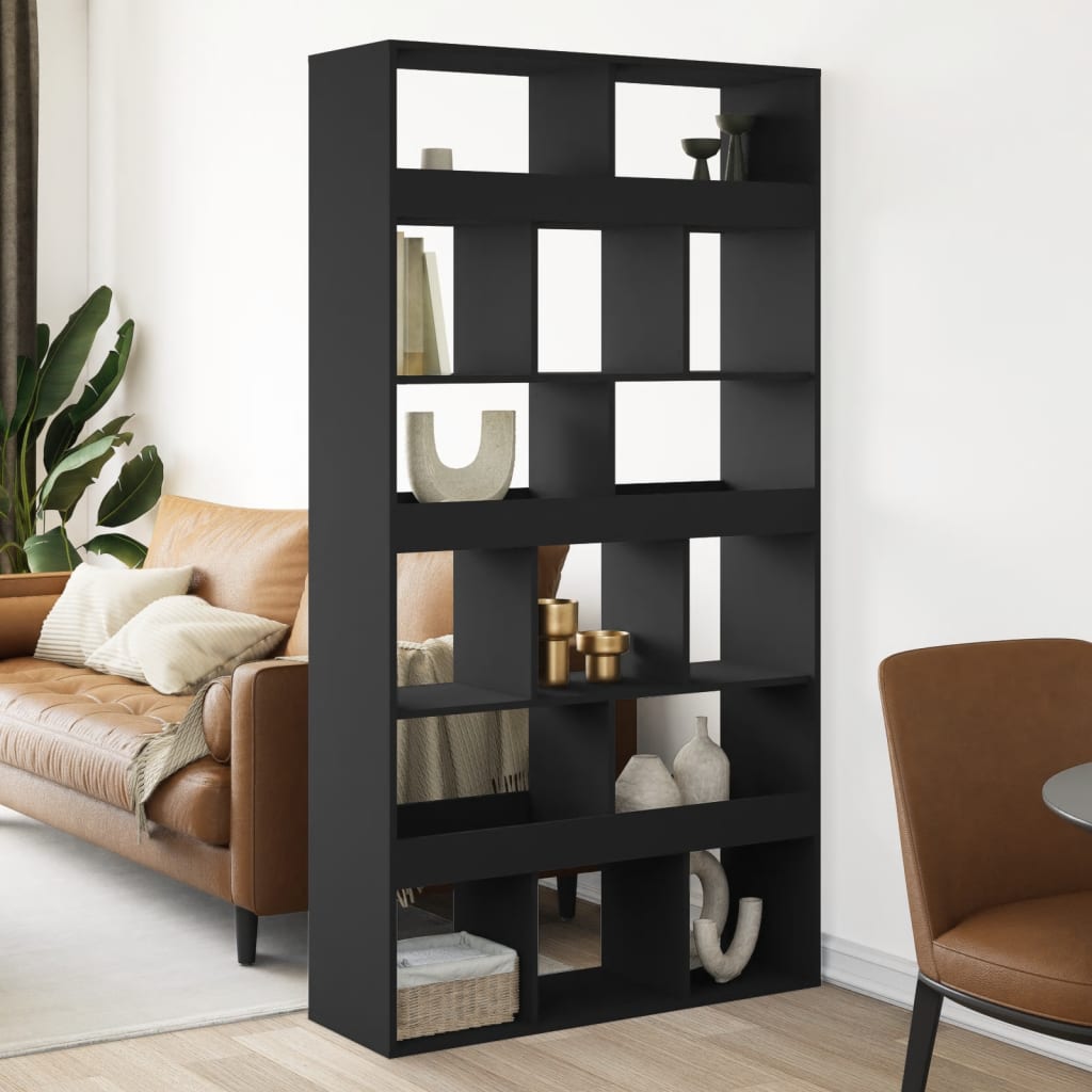 Cloison de séparation noir 100x33x187,5 cm bois d'ingénierie - XIOS