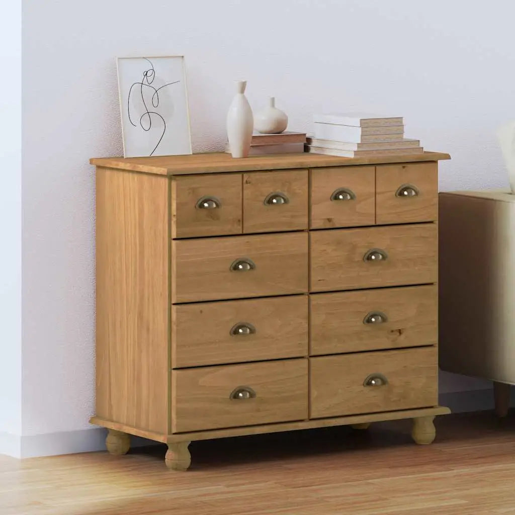 Commode ASKIM Marron 91 x 40 x 79 cm Bois de pin massif - XIOS