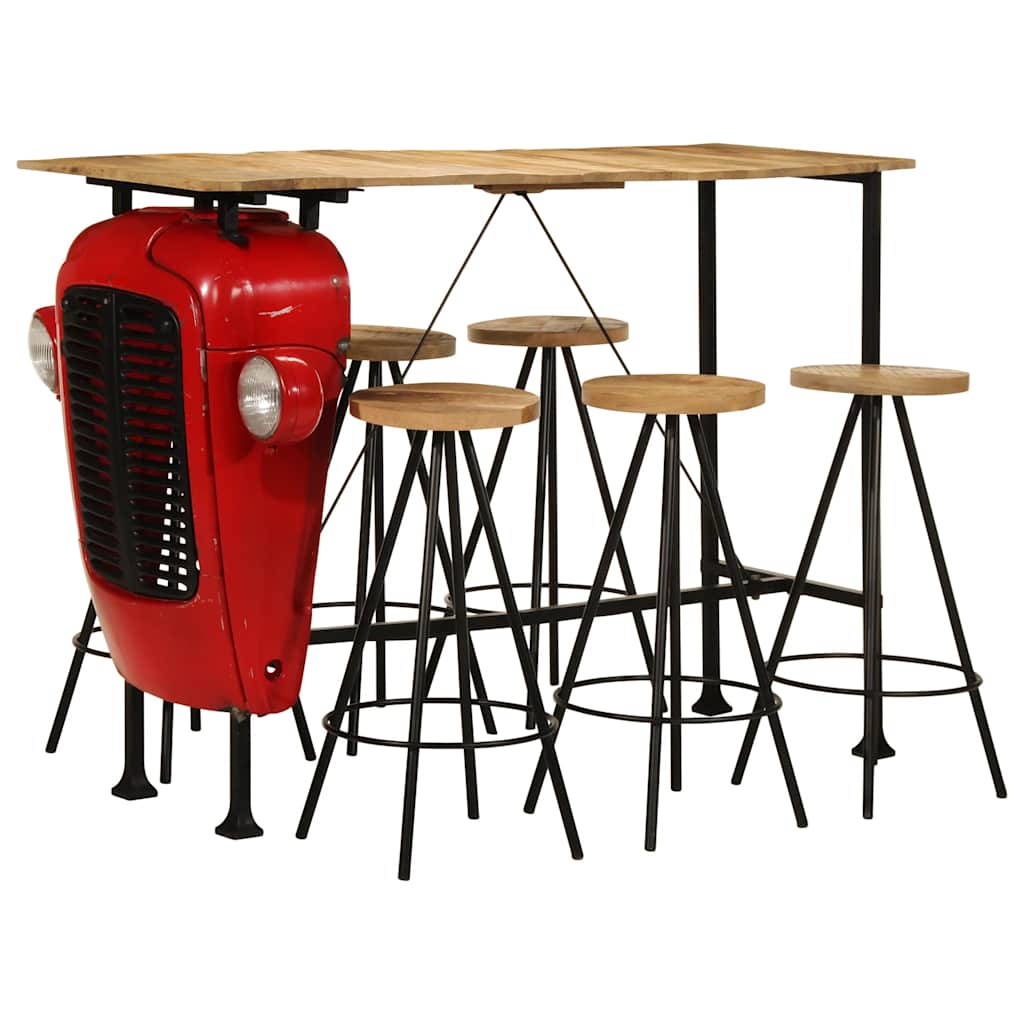 Ensemble de bar 7 pcs bois de manguier massif - XIOS