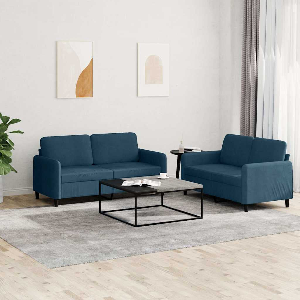 Ensemble de canapés 2 pcs bleu velours - XIOS