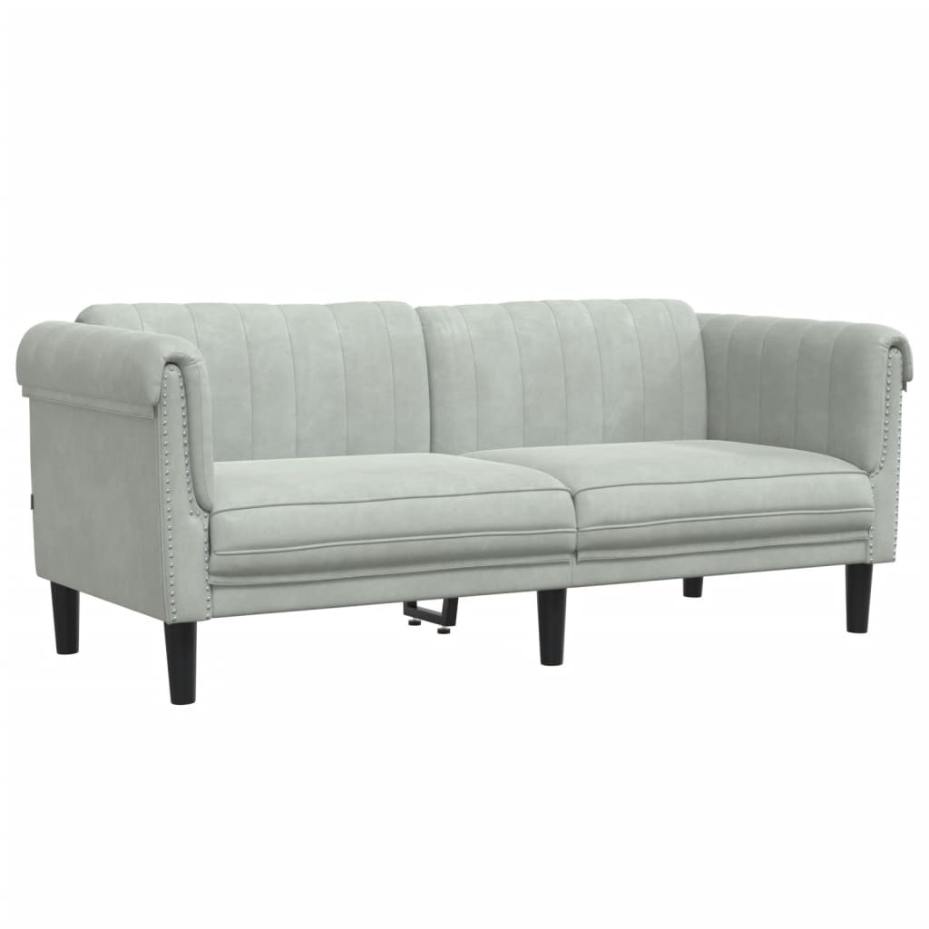 Ensemble de canapés 3 pcs gris clair velours - XIOS