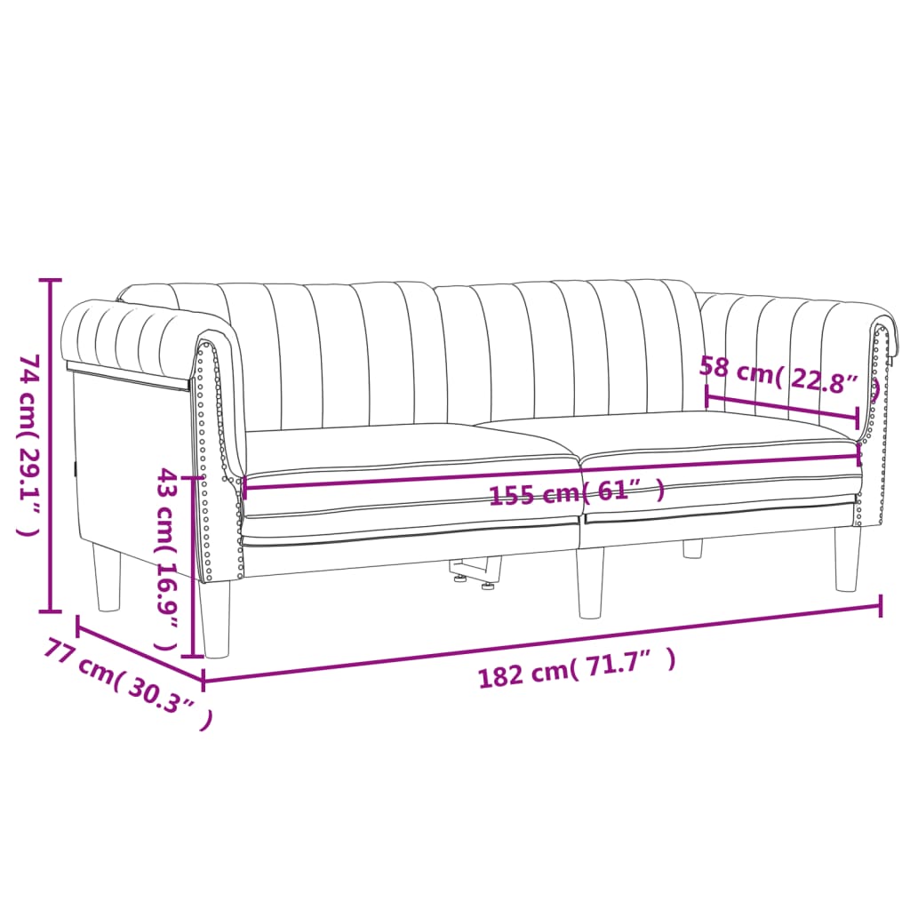 Ensemble de canapés 3 pcs gris clair velours - XIOS
