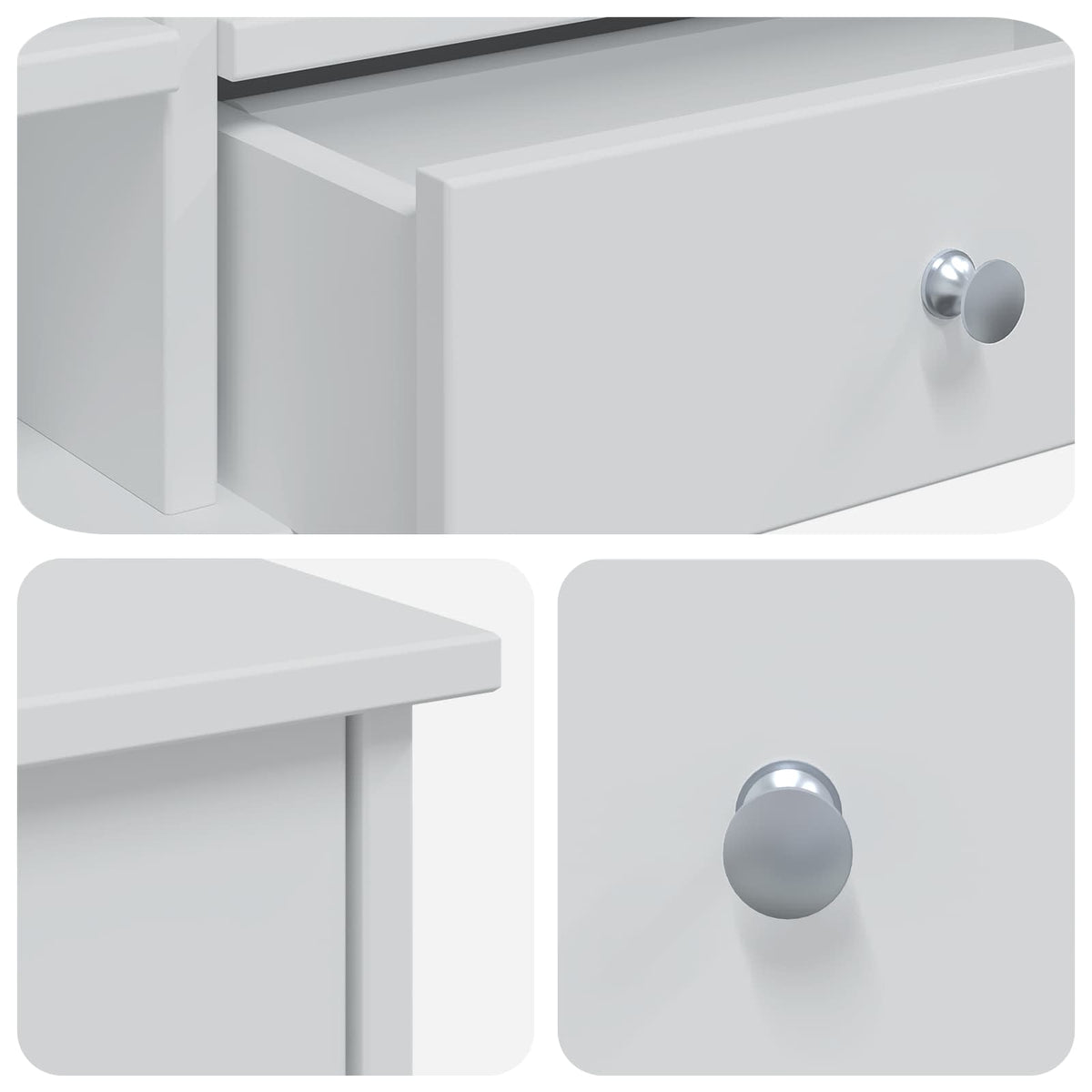 Ensemble de Coiffeuse FAUSKE 2 pc Blanc 100 x 50 x 103,5 cm - XIOS