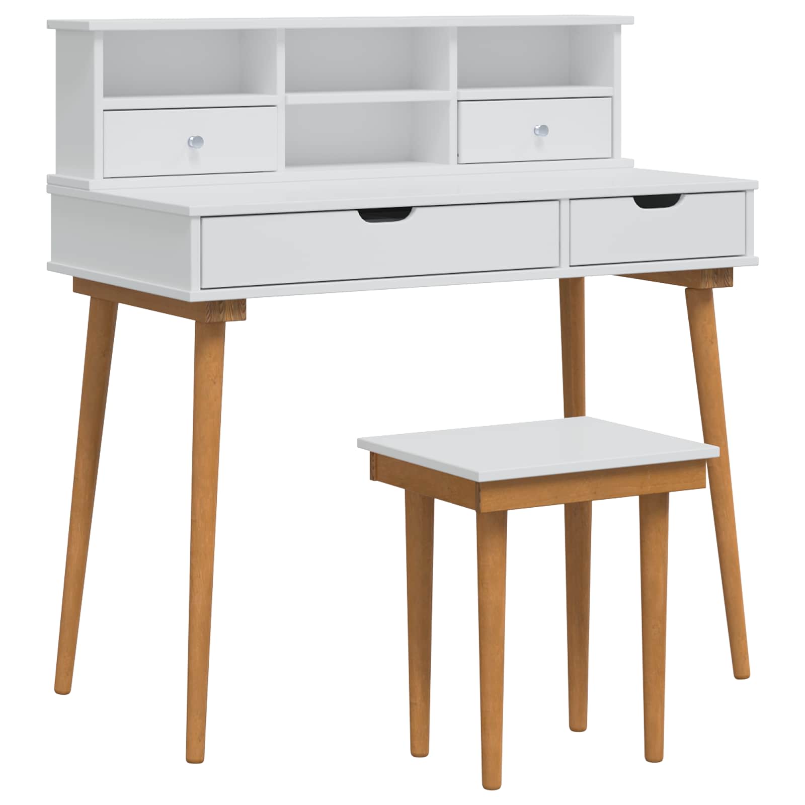 Ensemble de Coiffeuse FAUSKE 3 pc Blanc 100 x 50 x 103,5 cm - XIOS