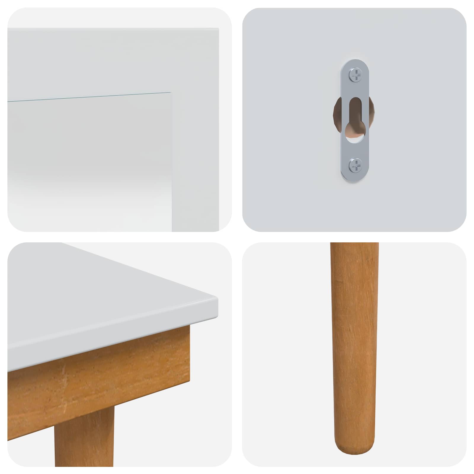 Ensemble de Coiffeuse FAUSKE 3 pc Blanc 100 x 50 x 143 cm - XIOS