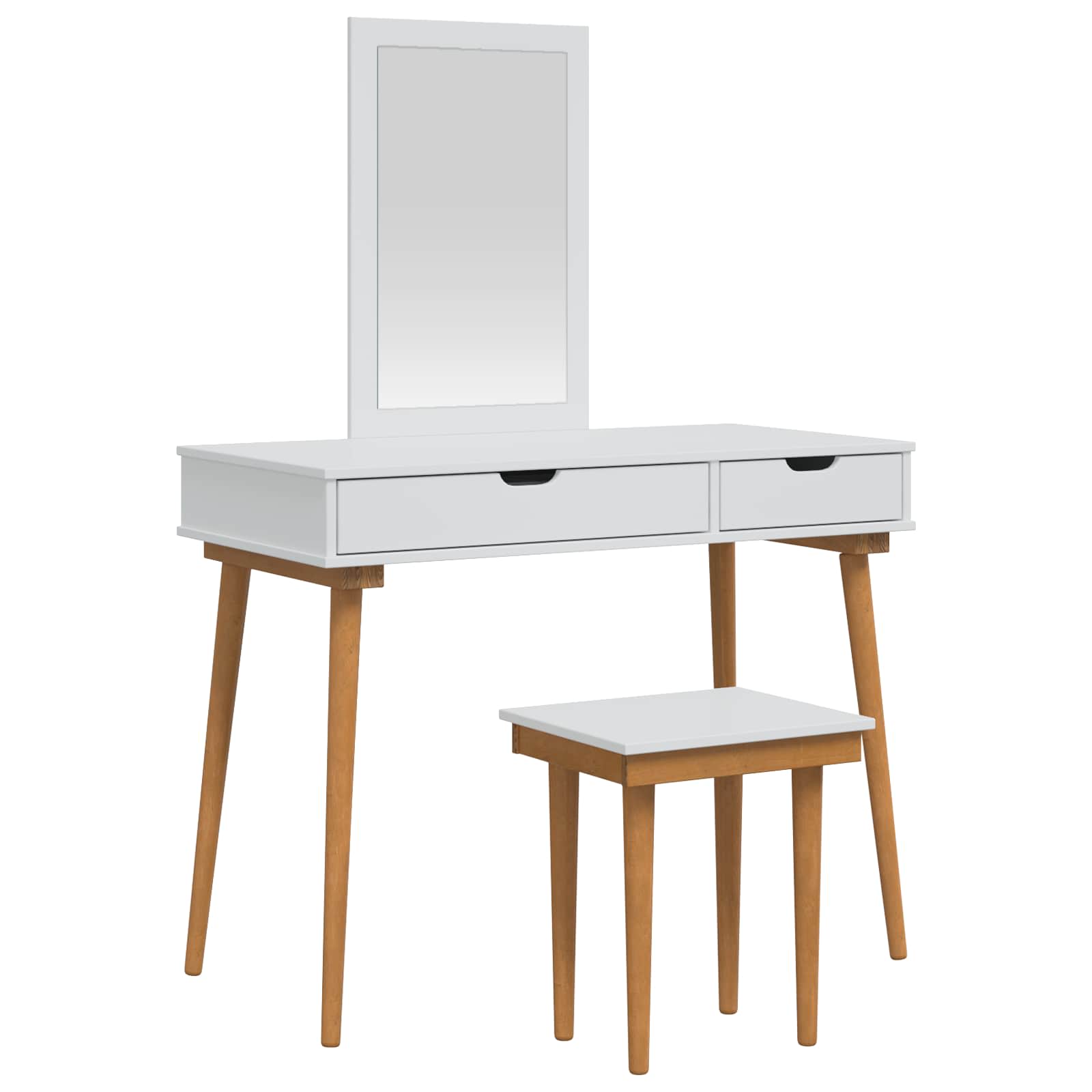 Ensemble de Coiffeuse FAUSKE 3 pc Blanc 100 x 50 x 143 cm - XIOS