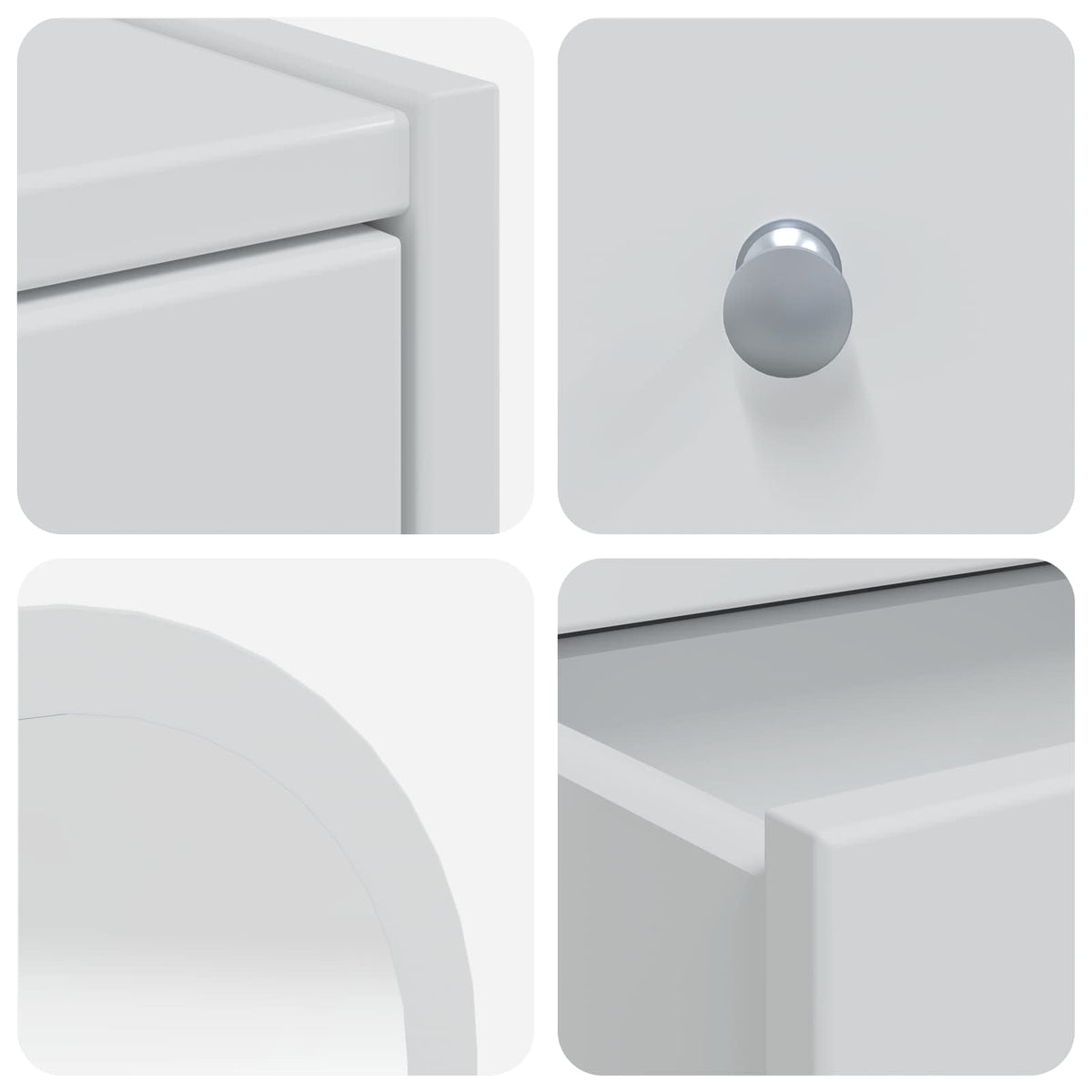 Ensemble de Coiffeuse FAUSKE 4 pc Blanc 100 x 50 x 143 cm - XIOS