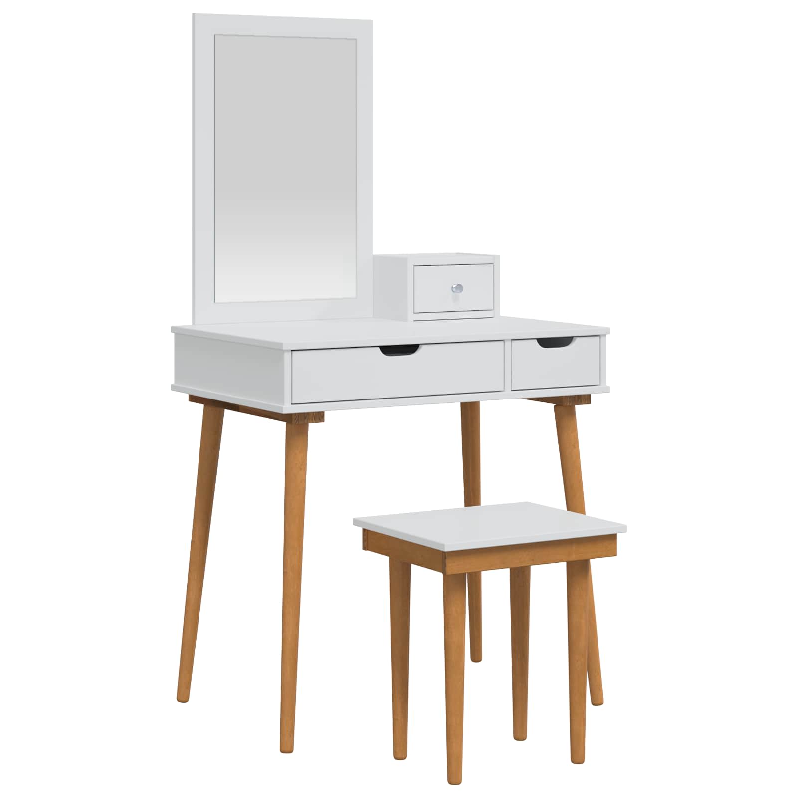 Ensemble de Coiffeuse FAUSKE 4 pc Blanc 76 x 50 x 143 cm - XIOS