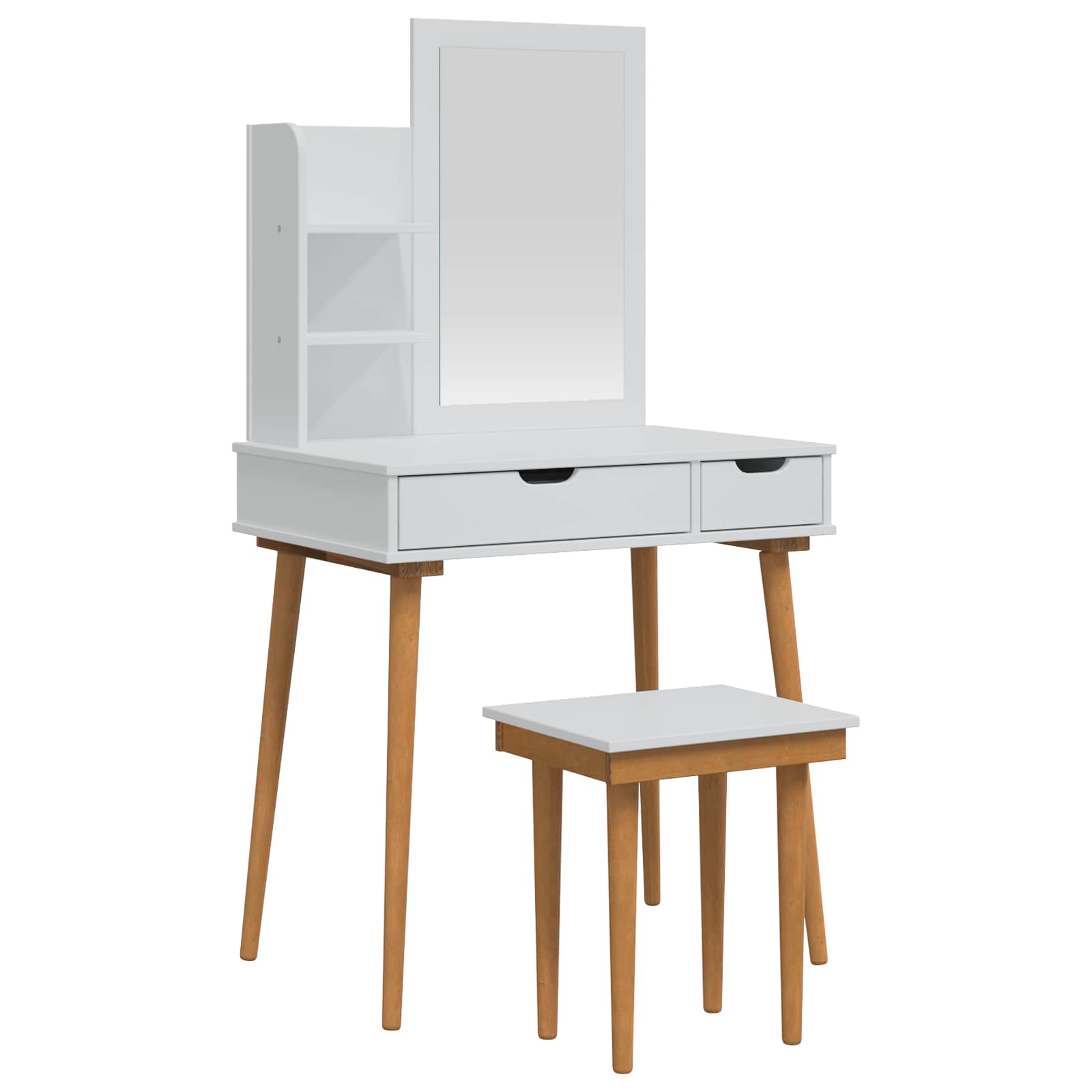 Ensemble de Coiffeuse FAUSKE 4 pc Blanc 76 x 50 x 143 cm - XIOS