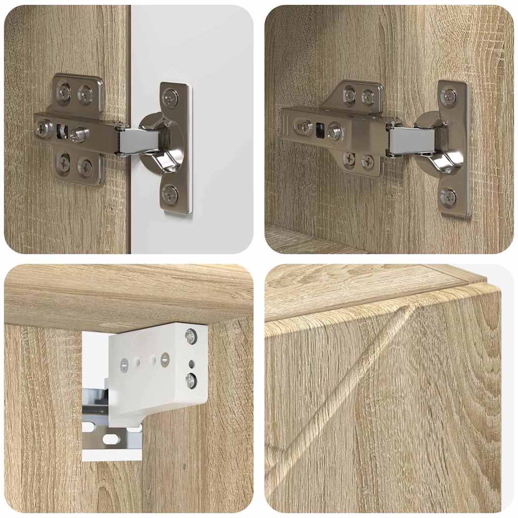 Ensemble de mobilier de salle de bain 4 pc Chêne Sonoma - XIOS