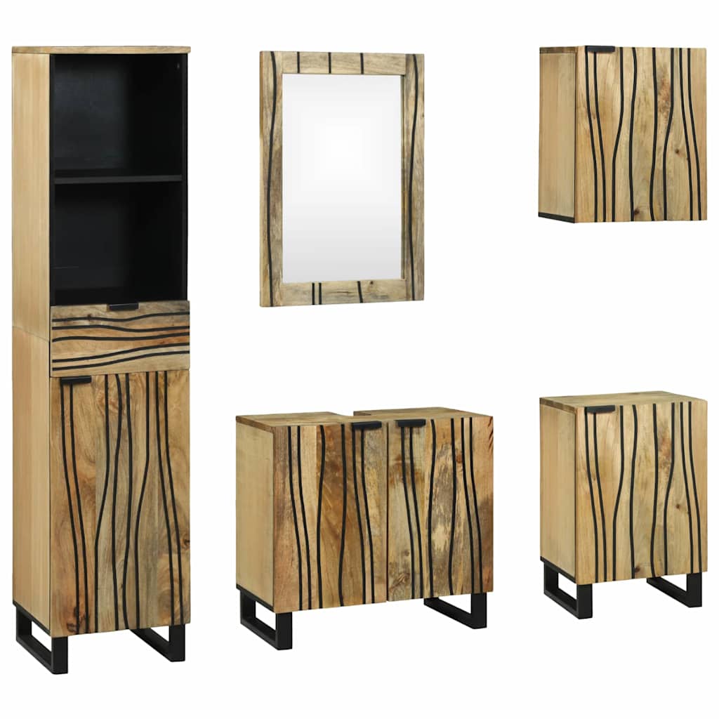 Ensemble de mobilier de salle de bain 5 pc Marron - XIOS