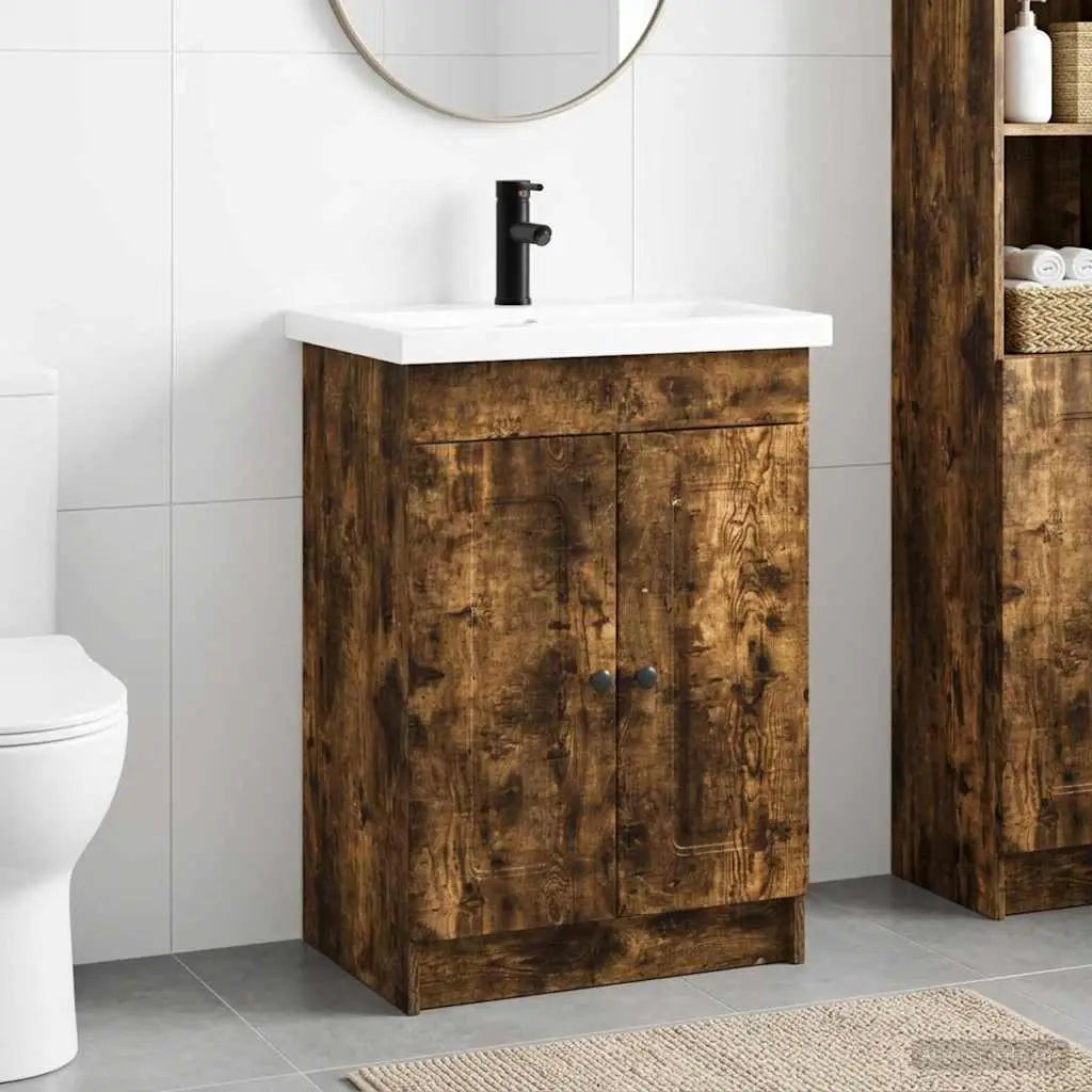 Ensemble de mobilier de salle de bain Chêne fumé - XIOS