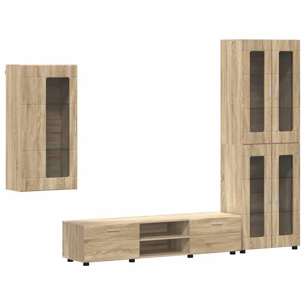 Ensemble meuble TV FLORIN 3 pc Chêne Sonoma Bois d'ingénierie - XIOS