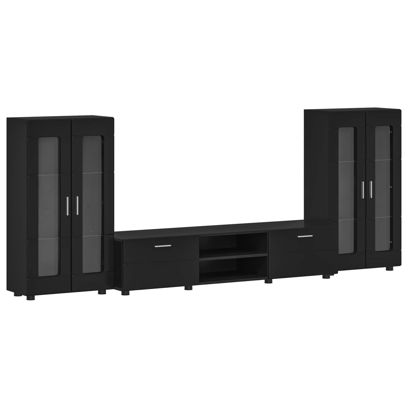 Ensemble meuble TV FLORIN 3 pc Noir Bois d'ingénierie - XIOS