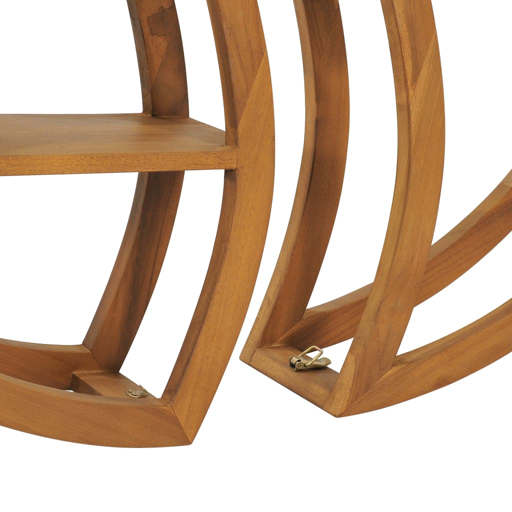 Étagère murale Yin Yang 100x20x100 cm Bois de teck massif - XIOS
