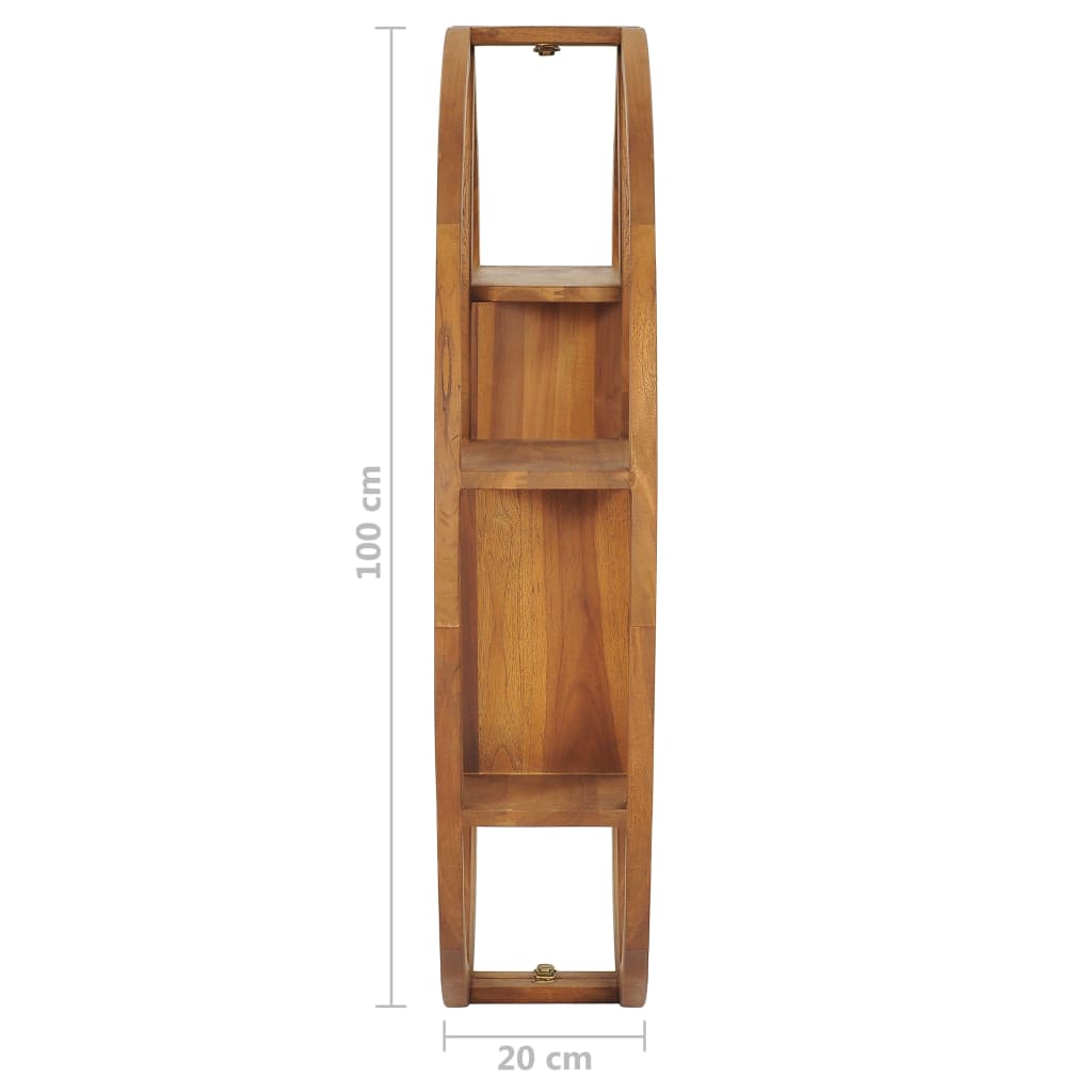 Étagère murale Yin Yang 100x20x100 cm Bois de teck massif - XIOS