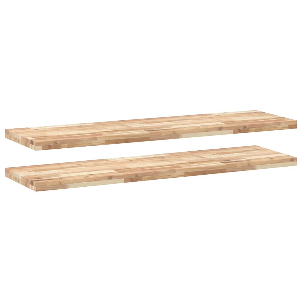 Étagères flottantes 2 pcs 140x40x4 cm acacia massif non traité - XIOS