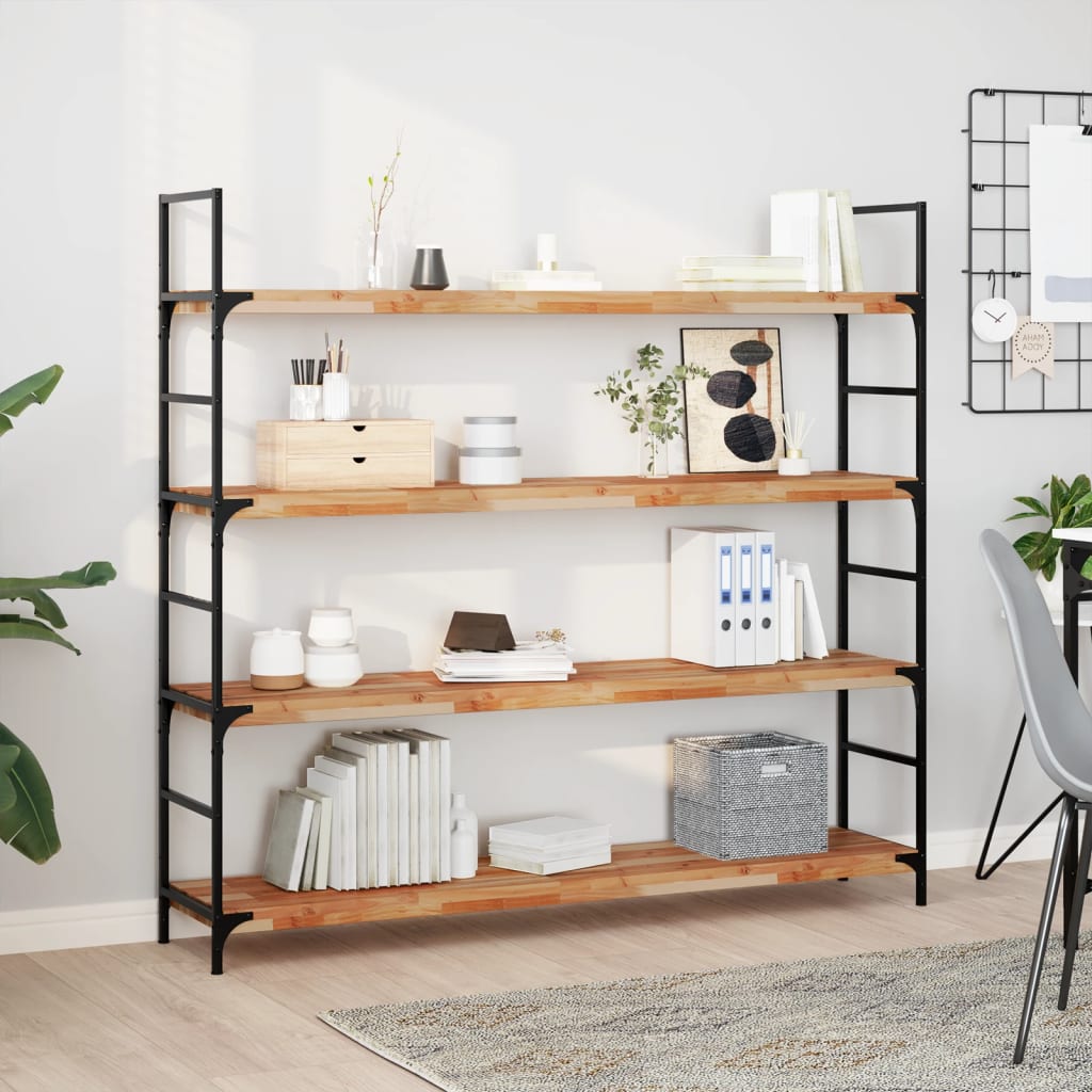 Étagères flottantes 4 pcs 140x30x4 cm acacia massif à l'huile - XIOS