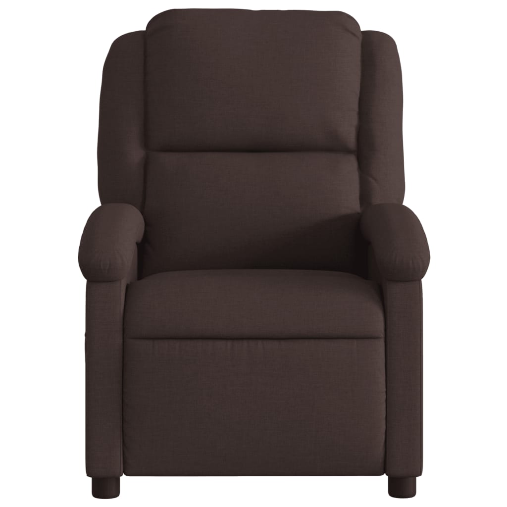 Fauteuil de massage inclinable Marron foncé Tissu - XIOS