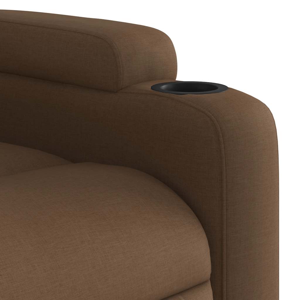 Fauteuil de massage inclinable Marron Tissu - XIOS