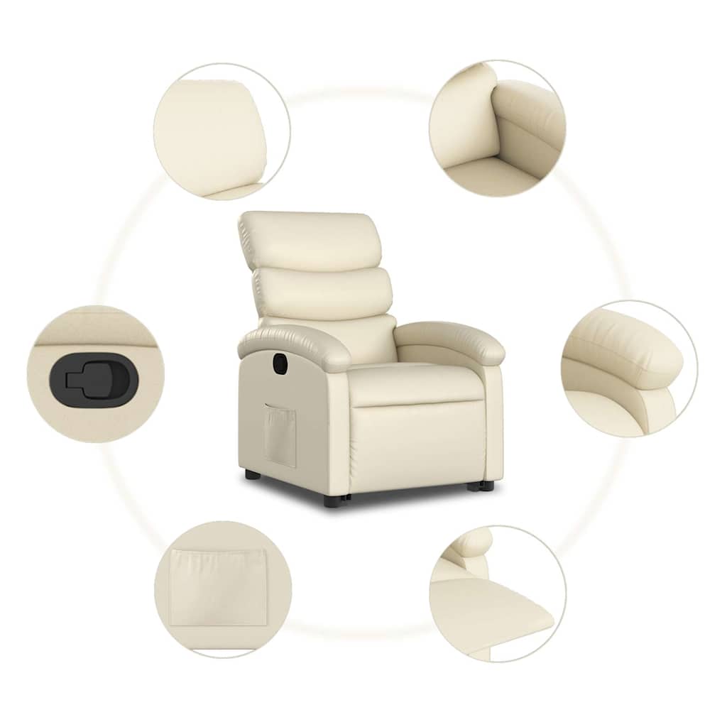 Fauteuil inclinable Crème Similicuir - XIOS
