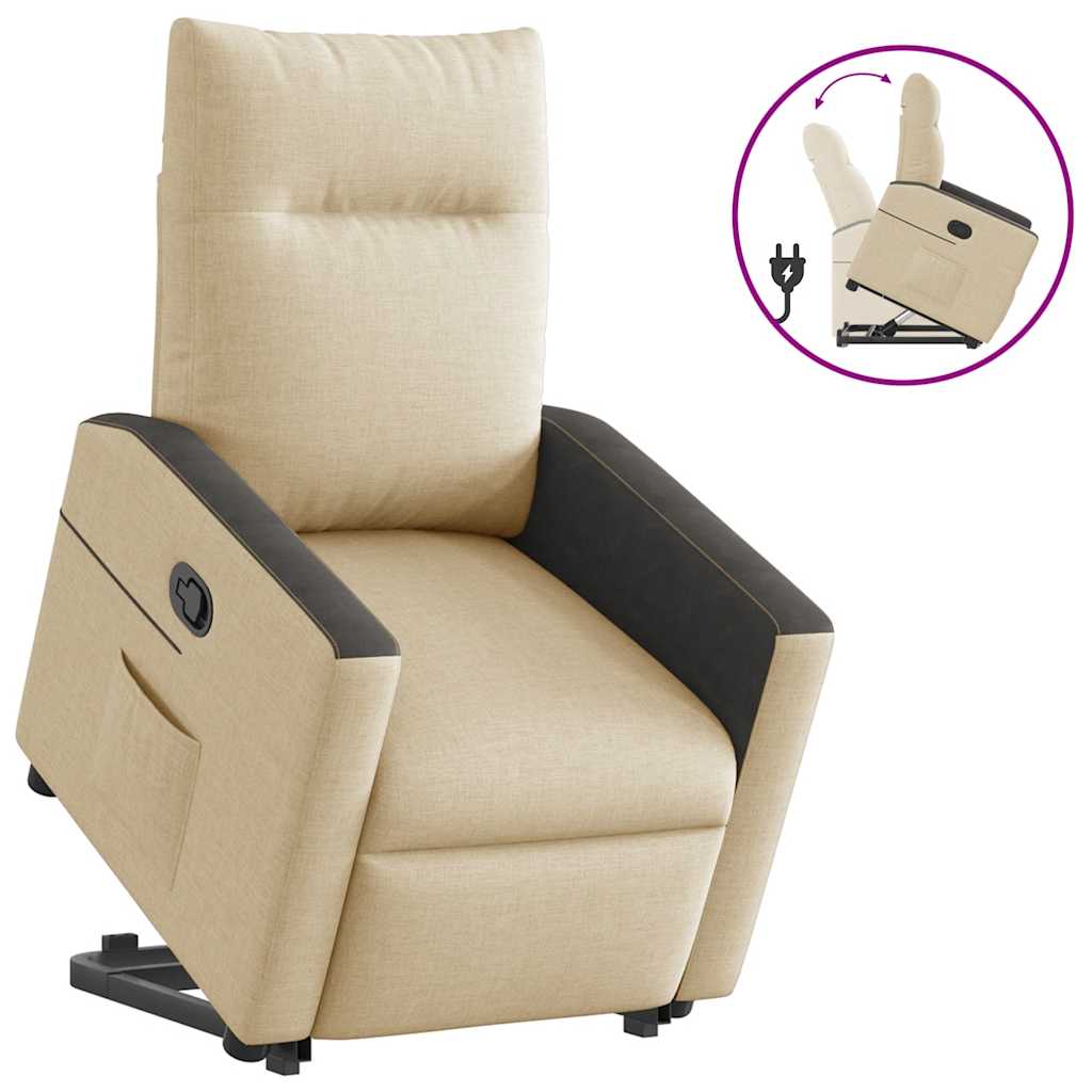Fauteuil inclinable Crème Tissu - XIOS