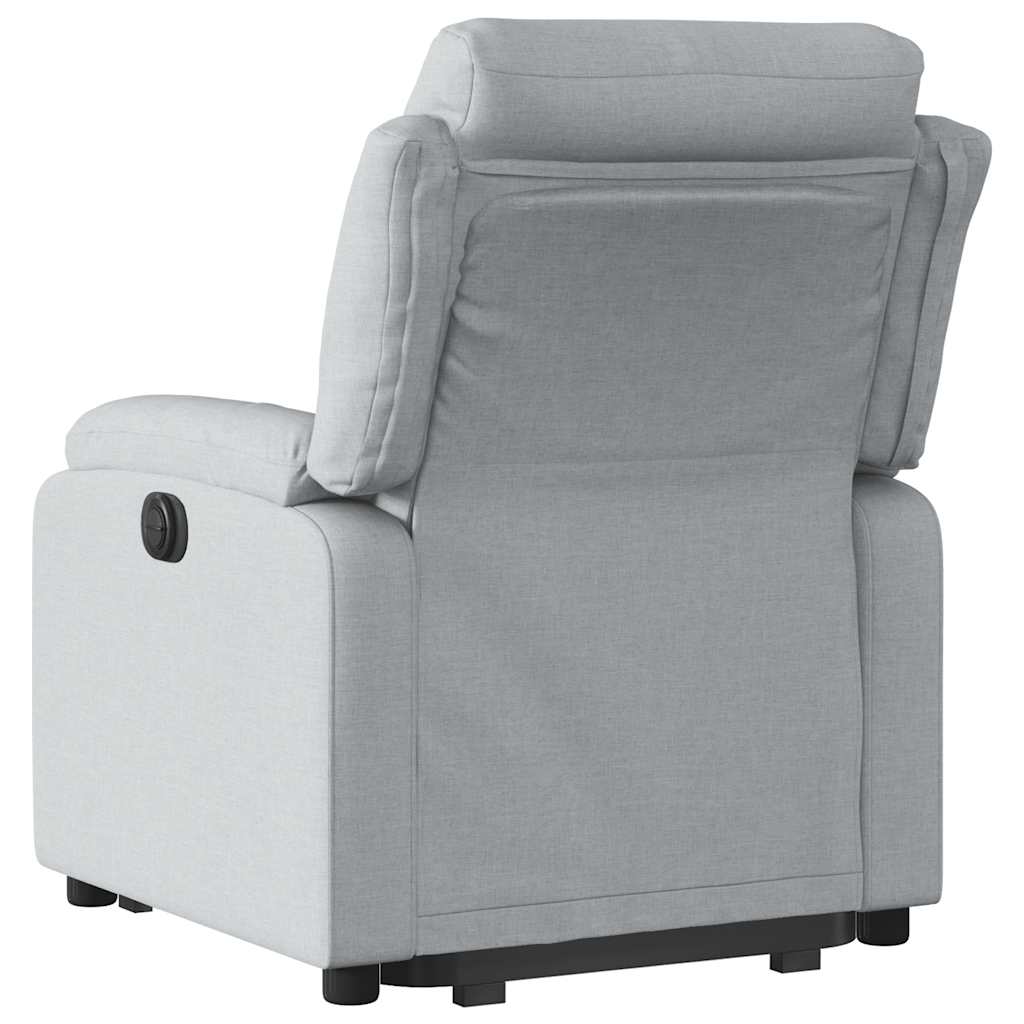 Fauteuil inclinable électrique gris clair tissu - XIOS