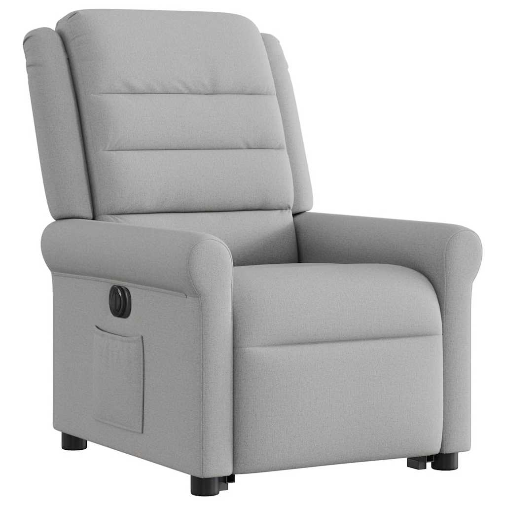 Fauteuil inclinable électrique gris nuage tissu - XIOS