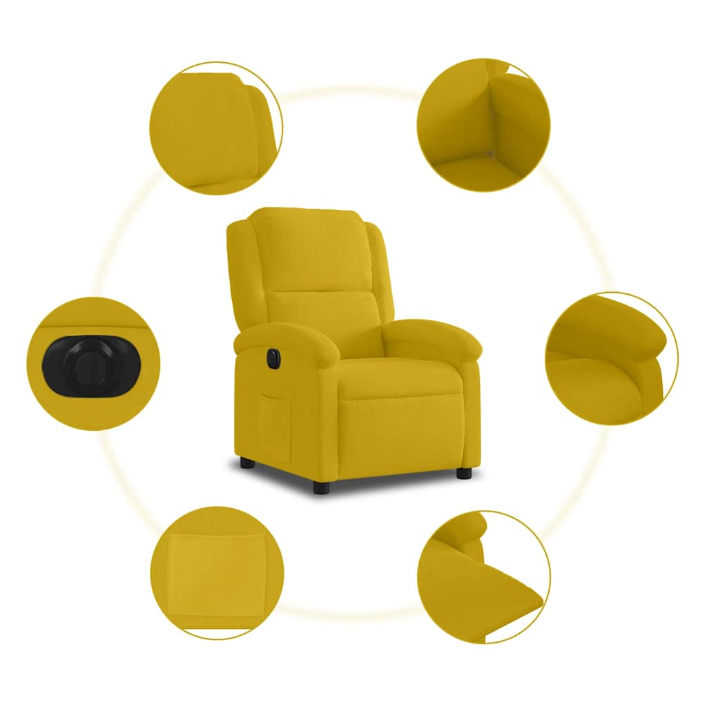 Fauteuil inclinable électrique jaune Velours - XIOS