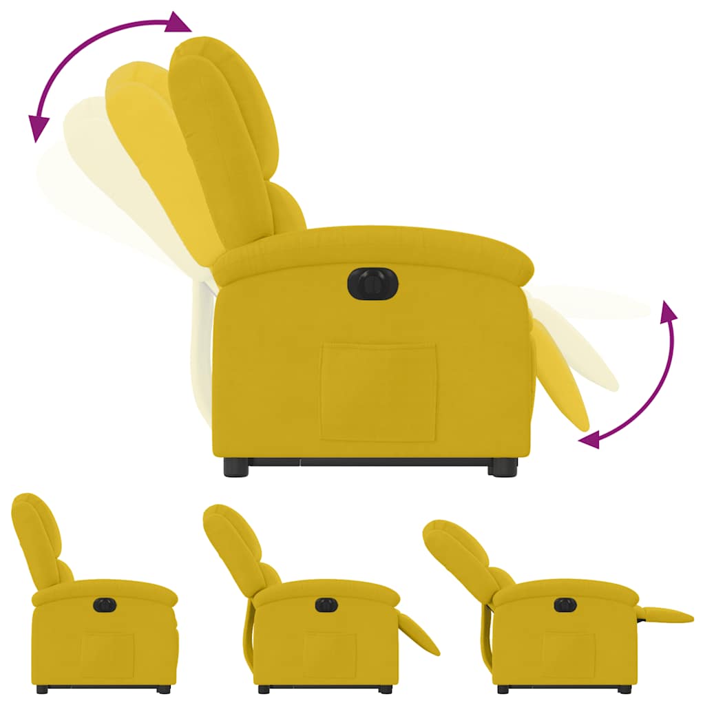 Fauteuil inclinable électrique jaune Velours - XIOS