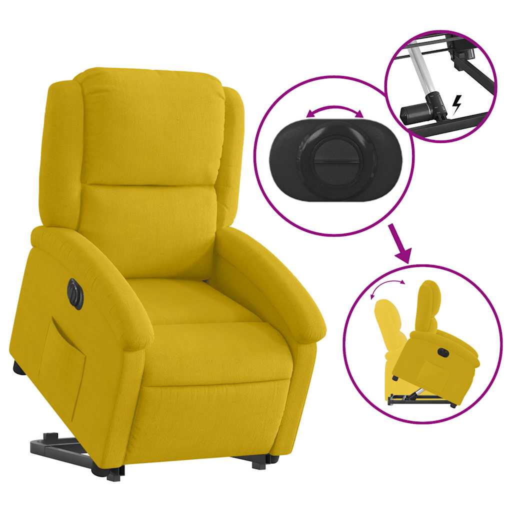 Fauteuil inclinable électrique jaune Velours - XIOS