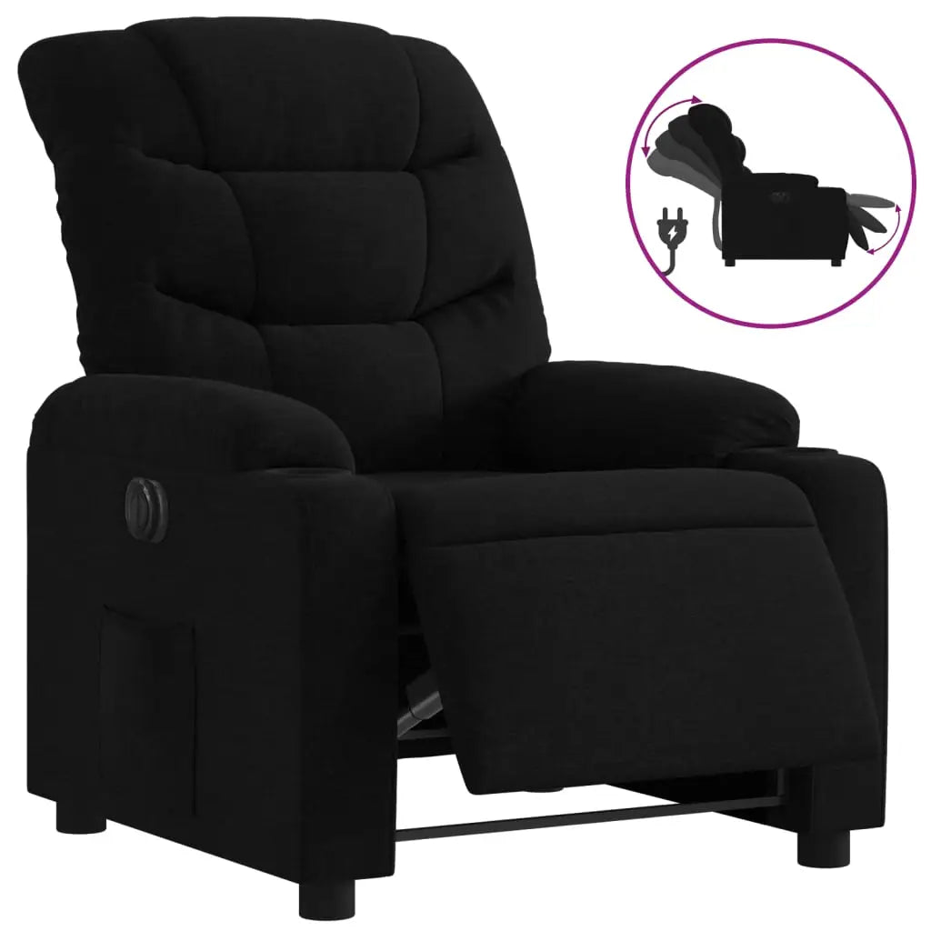 Fauteuil inclinable électrique Noir Tissu - XIOS